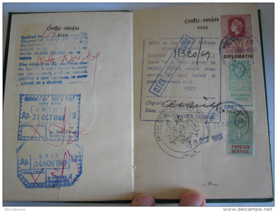 Indo-China Vietnam passport !  reisepass passeport passaporte Diplomatic revenue!  indochina