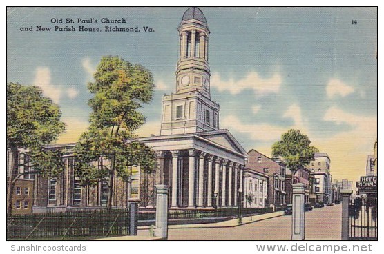 Old Saint Pauls Church And New Parish House Richmond Virginia 1942 - Richmond