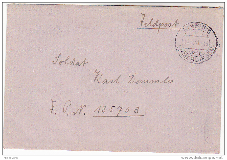 1941 Nimburg GERMANY Feldpost COVER  To FPN 13576B Forces Military - Covers & Documents