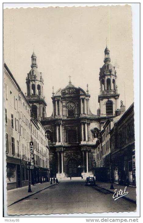 NANCY-1949--La Cathédrale (voiture,magasins) Cpsm 9 X 14   N° 816  éd Estel - Nancy