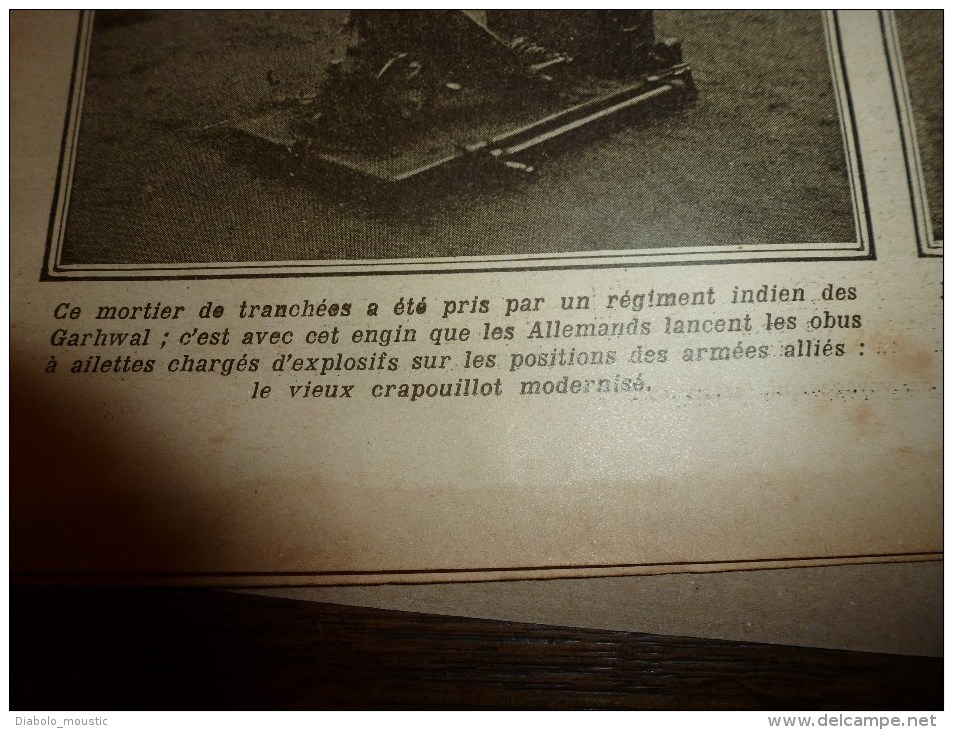 1915 JOURNAUX de GUERRE(Le Pays de France) :Salonique;Art de Poilus;Tommies;Fontaine-aux-Charmes;Horse-Gards;Zouaves