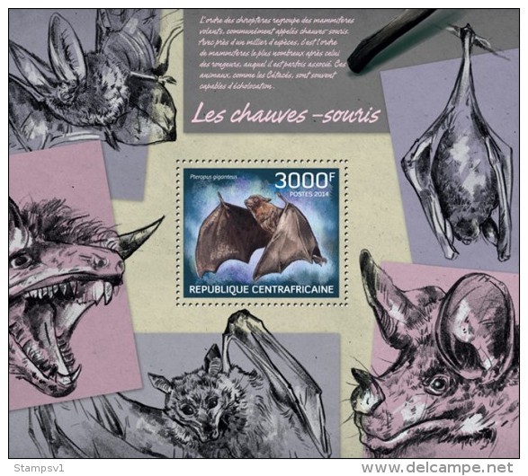 Central African Republic. 2014 Bats. (220b) - Chauve-souris