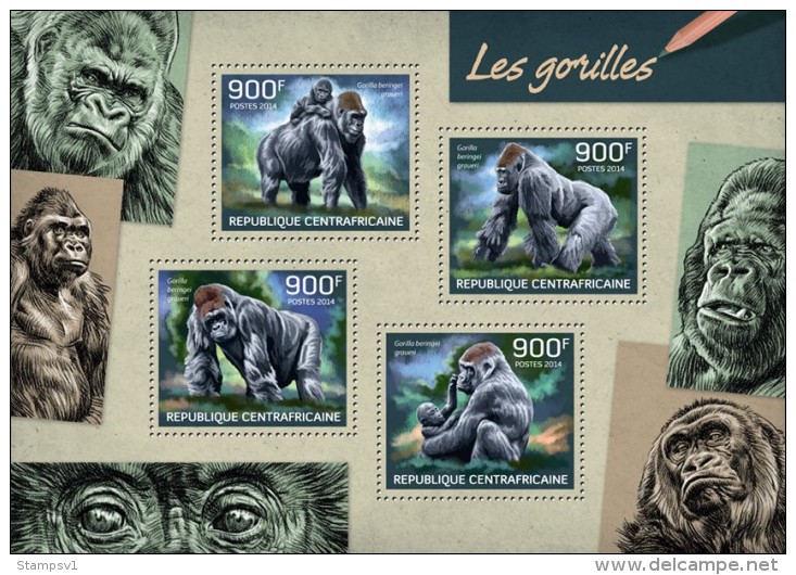 Central African Republic. 2014 Gorillas. (222a) - Gorillas