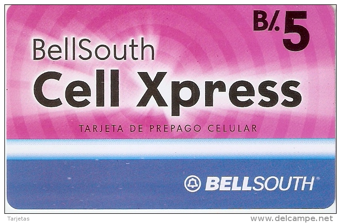 TARJETA DE PANAMA DE BELLSOUTH DE CELL XPRESS B/.5 - Panama