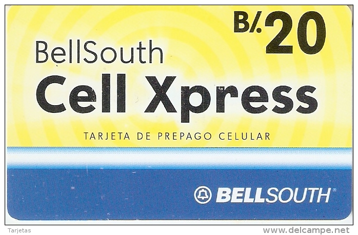 TARJETA DE PANAMA DE BELLSOUTH DE CELL XPRESS B/.20 - Panama