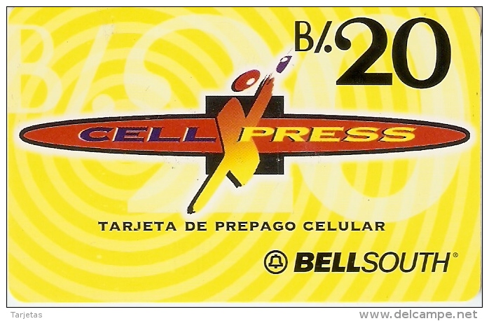 TARJETA DE PANAMA DE BELLSOUTH DE CELL XPRESS B/.20 - Panamá