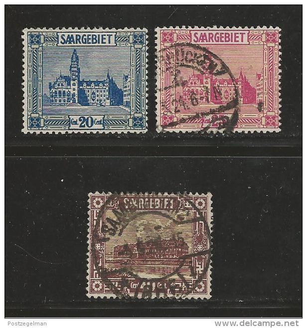 GERMANY SAARGEBIET, 1921, Used Stamp(s) Landscapes, MI 53=69 #16113 3 Values Only - Used Stamps