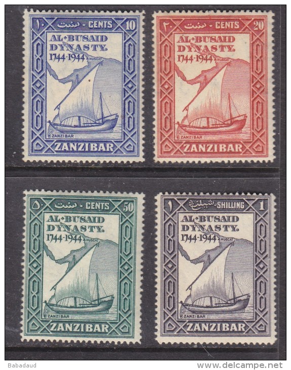 Zanzibar 1944 Bi-centenary Of Al Busaid Dynasty, MH * - Zanzibar (...-1963)