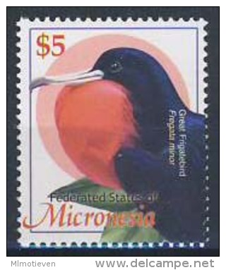 MDB-BK6-518 MINT ¤ MICRONESIA 2002 1w $5.- ¤ FREGATBIRD  BIRDS - OISEAUX - BIRDS - PAJAROS - VOGELS - VÖGEL - AVES - Albatros & Stormvogels