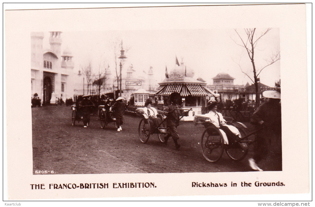 The Franco-British Exhibition : RICKSHAWS In The Grounds (London 1908) - Taxis & Huurvoertuigen