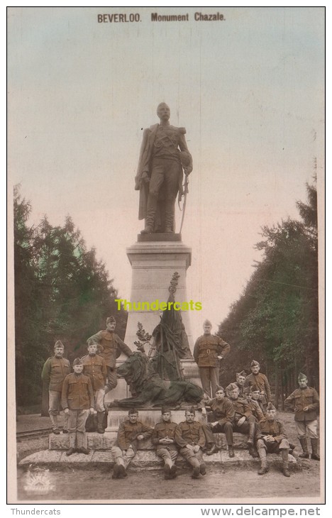 CPA PHOTO BEVERLOO MONUMENT CHAZALE  ** BEVERLOO CHAZAL MONUMENT - Leopoldsburg (Camp De Beverloo)