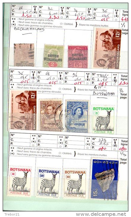 BECHUANALAND,BASUTAULAND, KATANGA,BURUNDI,TOGO,GUIN ÉE BISSAU - Cote 152,80  € - Collections (with Albums)