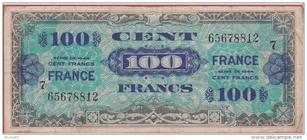 FRANCE - TRESOR Type USA - 100 Francs Série 7 Au Dos FRANCE - 1945 Verso Francés