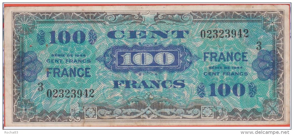 FRANCE - TRESOR Type USA - 100 Francs Série 3 Au Dos FRANCE - 1945 Verso France