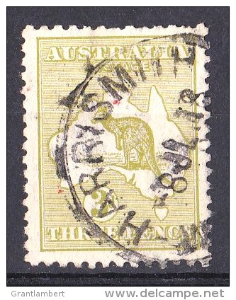 Australia 1918 Kangaroo 3d Olive 3rd Wmk HARRISMITH, WA Used - Used Stamps