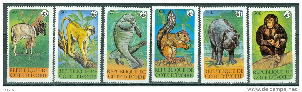 Ivory Coast 1979 WWF. Animals  MNH** - Lot. 2890 - Côte D'Ivoire (1960-...)
