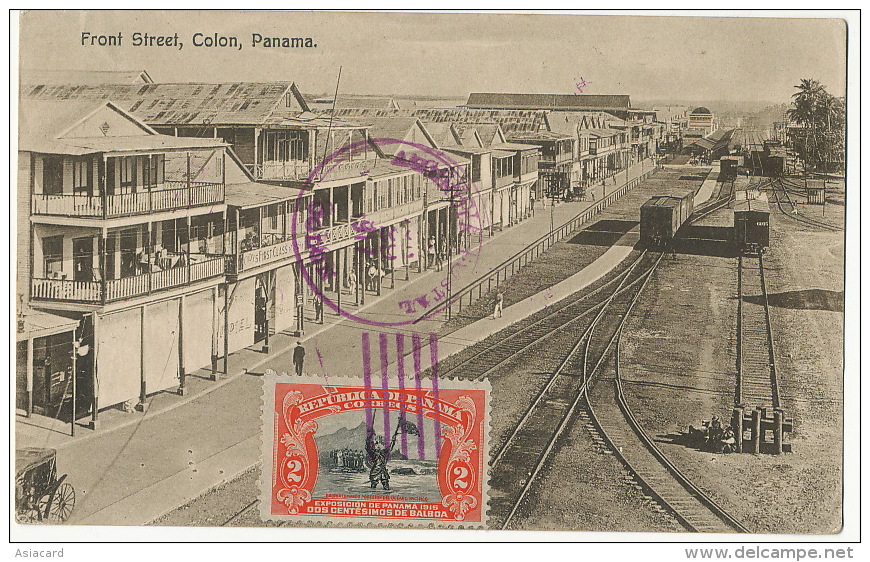 Front St Colon Edicion Maduro Train Station To Thorey Sous Charny Beurizot 1917 Luzon - Panama