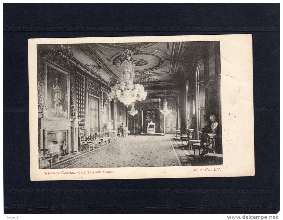 48380   Regno Unito,  Windsor  Castle,  The  Throne  Room,  VG  1908 - Windsor