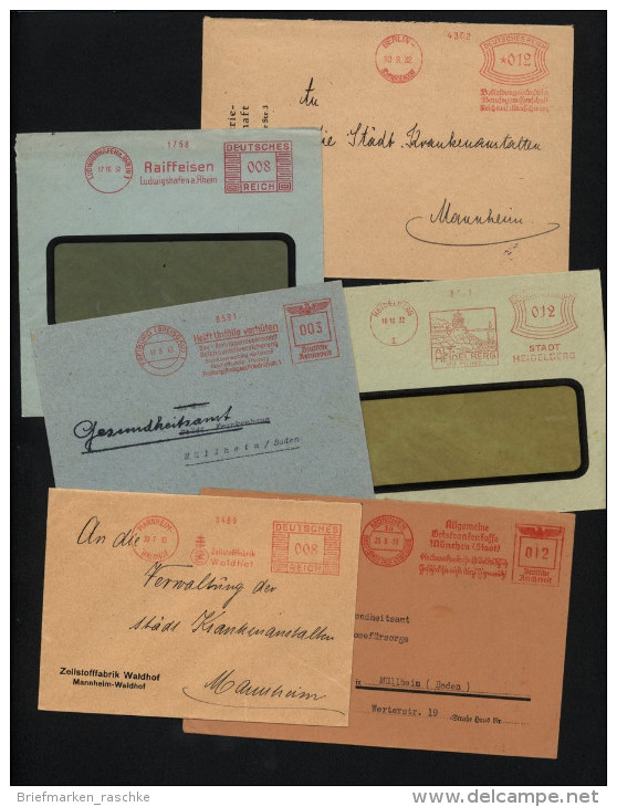 D.R.15 Brief Mit Freistemplern Aus 1931-1943 (7221) Preis Wurde Reduziert !! - Briefe U. Dokumente