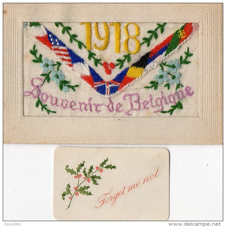 CPA 639 - MILITARIA - Carte Brodée Militaire - Guerre 1914 - 18 - Souvenir De Belgique 1918 - Bestickt