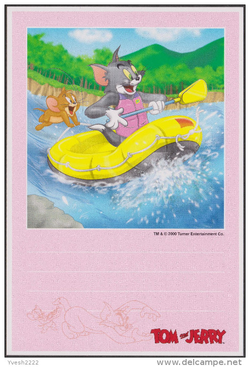 Japon 2000. Entier Postal Spécimen. Tom & Jerry, Chat Et Souris. Tom Et Jerry Font Du Rafting - Rafting