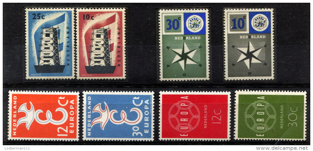 NETHERLANDS - Europa CEPT 1956-59 (4 Sets) MNH (postfrisch) Perfect (VF) - Neufs