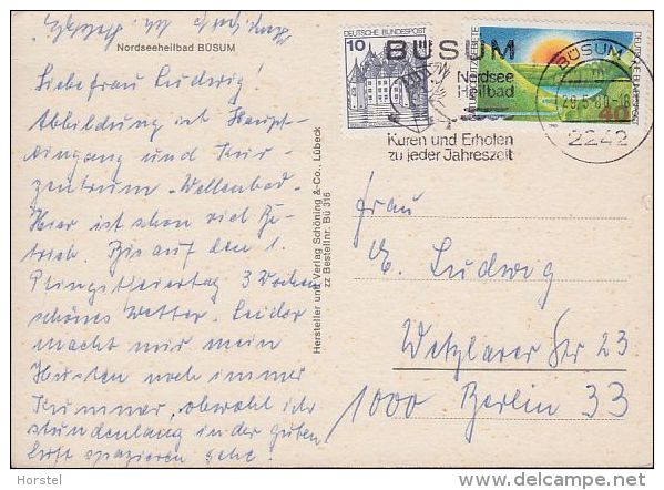 D-25761 Büsum - Nordseeheilbad - Liegehalle Und Wellenbad - Nice Stamp - Buesum
