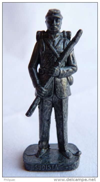 FIGURINE KINDER  METAL SUDISTE 4 1862 SOLDAT CONFEDERE 80's Fer - KRIEGER SÜDSTAATEN Soldat Confederate (1) - Metal Figurines