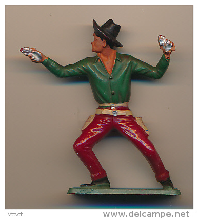 Figurine STARLUX (France) : Cow-boy Tirant Avec Son Revolver, Far-West... - Starlux