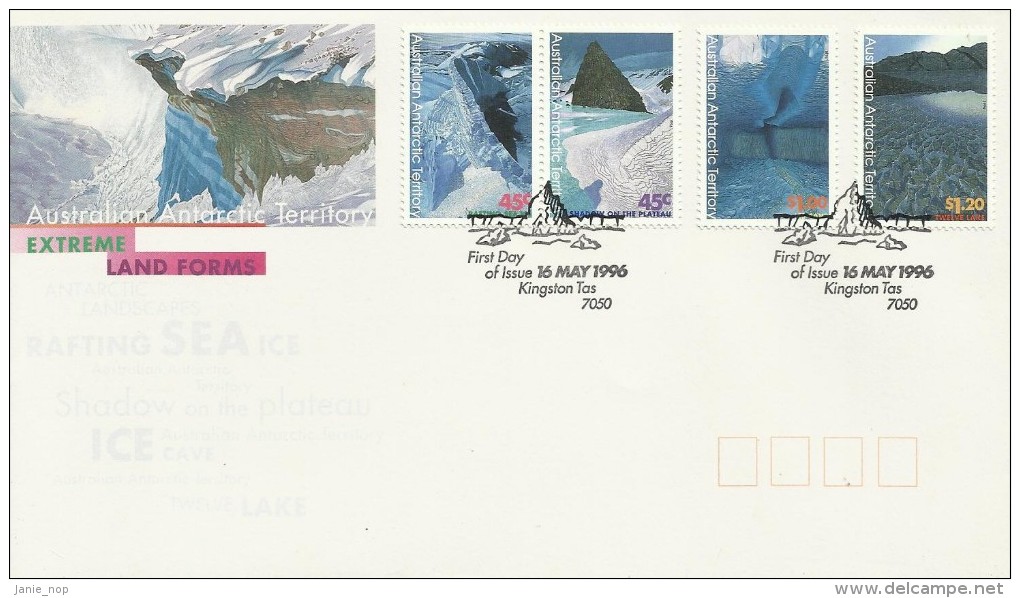 Australian Antarctic Territory 1996 Extreme Land Forms FDC - FDC