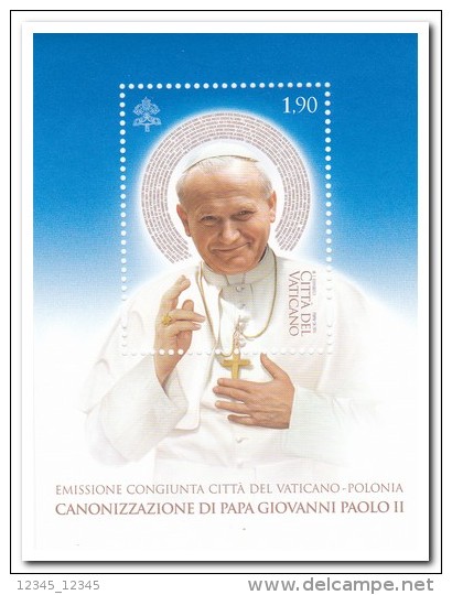 Vaticaan 2014, Postfris MNH, CANONIZATION J.P. II - Unused Stamps