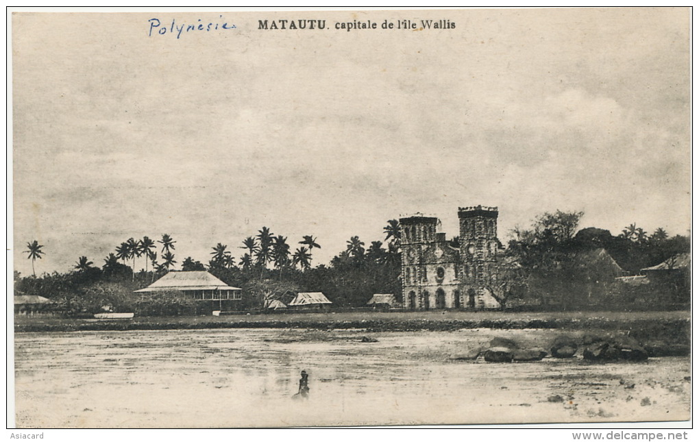 Wallis Et Futuna Polynesie Matautu Mata Utu Capitale De L'Ile Wallis Cathedrale Samuel Wallis Né A Camelford Cornwall - Wallis Et Futuna