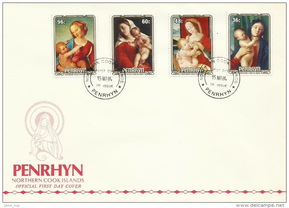 Penrhyn 1984 Christmas FDC - Penrhyn