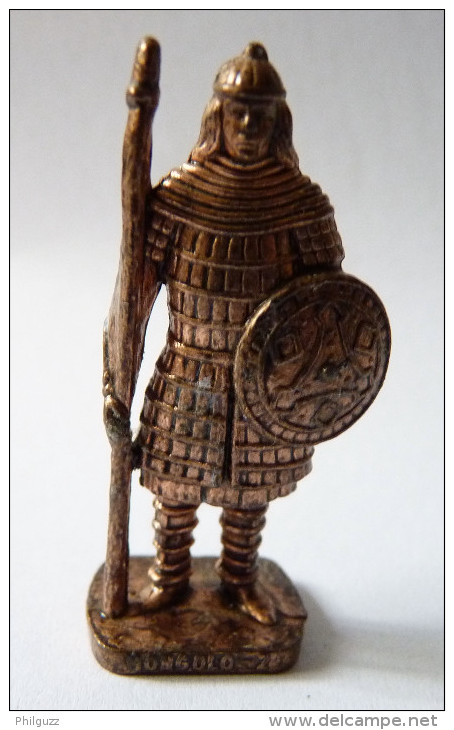 FIGURINE KINDER  METAL SOLDAT MONGOLE  2 RP 80's Cuivre - KRIEGER Mongolen - Figurines En Métal