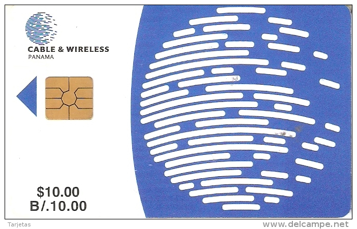 TARJETA DE PANAMA DE CABLE & WIRELESS DE $10 CHIP NEGRO - Panama