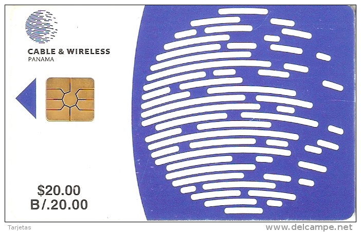 TARJETA DE PANAMA DE CABLE & WIRELESS DE $20 CHIP ROJO - Panama