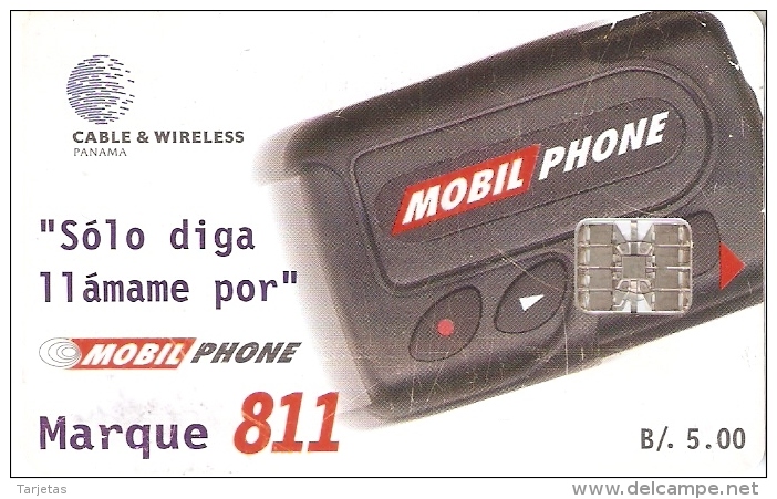 TARJETA DE PANAMA DE CABLE & WIRELESS DE B/5.00 DE MOBIL PHONE - Panama