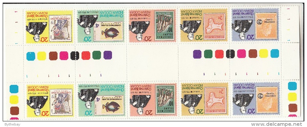 Christmas Island MNH Scott #90 Gutter Strips Of 5 Sir Rowland Hill, Christmas Island Stamps - Christmas Island