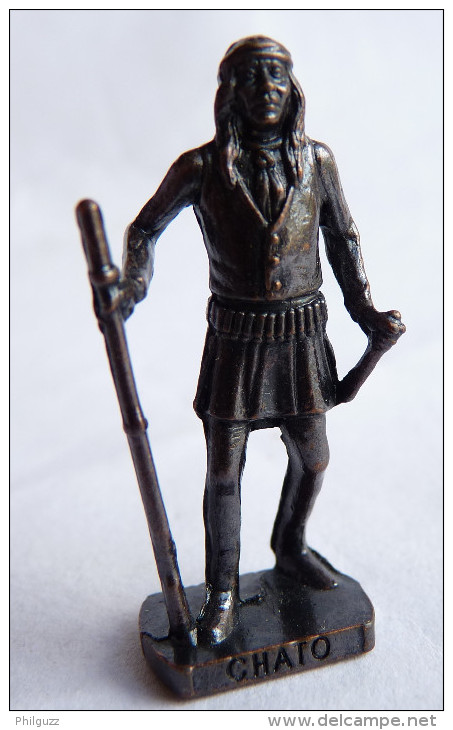 FIGURINE KINDER  METAL  INDIEN II - 5 CHATO VIEUX BRUNI - KRIEGER Berümmte Indianer-Häuptlinge - Metal Figurines