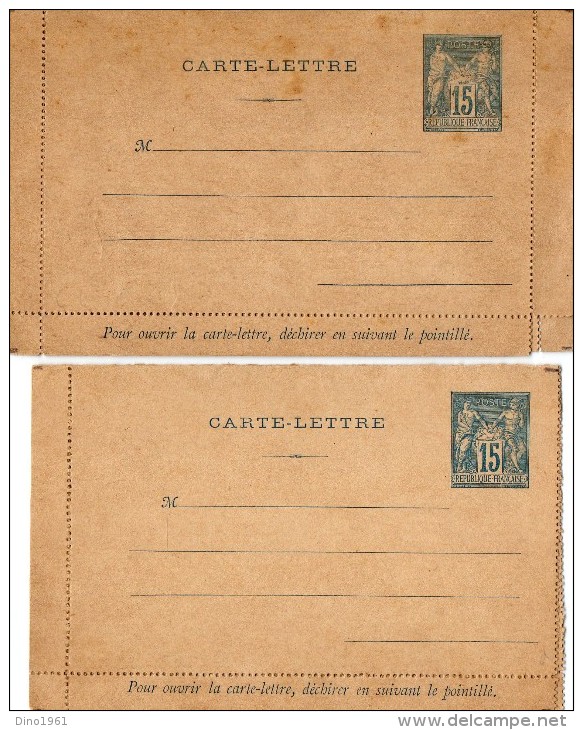 TB 188 - Entier Postal Type Sage - Carte - Lettre Piquage A  Neuve - Letter Cards