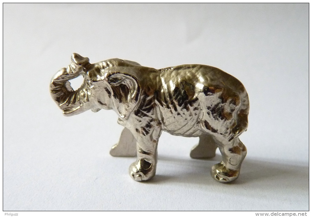 Rare FIGURINE KINDER  METAL ANIMAUX SAUVAGES 1 70's - U-EI ELEPHANT - Metal Figurines