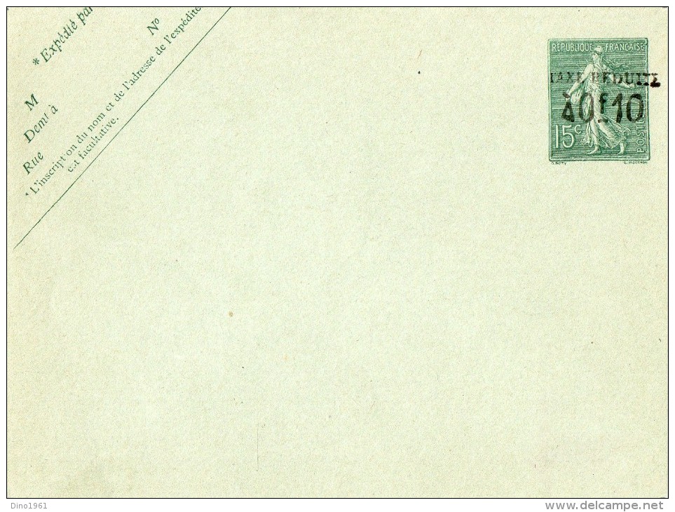 TB 194- Entier Postal Type Semeuse Lignée - Enveloppe Taxe Réduite - Neuve - Standaardomslagen En TSC (Voor 1995)