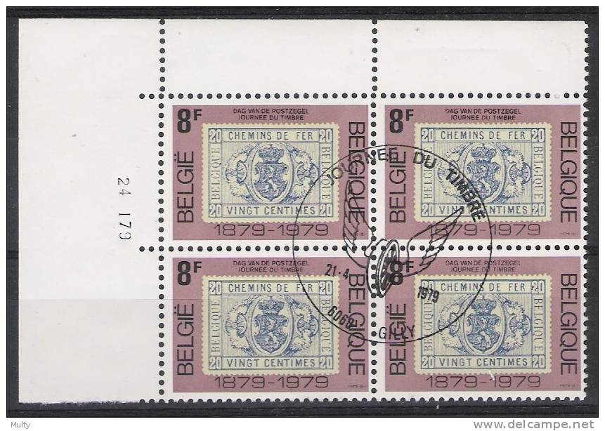 Belgie OCB 1929 (0) In Blok Van 4 Met Drukdatum 24 I 79. - Dated Corners