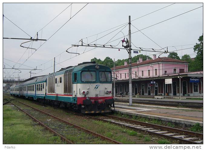 R53 FS Treni D 445.1128 Codogno (LO) Tpaívo Railroad Train Railways Zug Treno Steam Chemin De Fer Reggiane - Trains