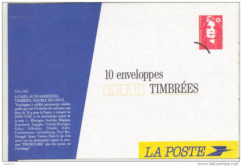 PAP Briat - Carton De Couverture Pack De 10 Enveloppes - Official Stationery
