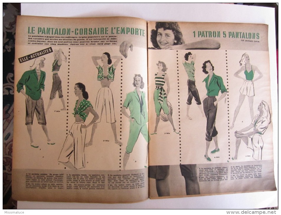 REVUE ELLE JUIN 1947 N°82 FEMME MODE SEXY MAILLOT DE BAIN - 1900 - 1949