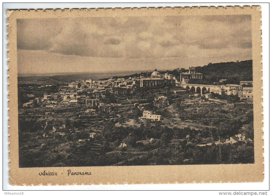 Italy Italia Ariccia Panorama Cartolina Viaggiata Postcard - Altri & Non Classificati