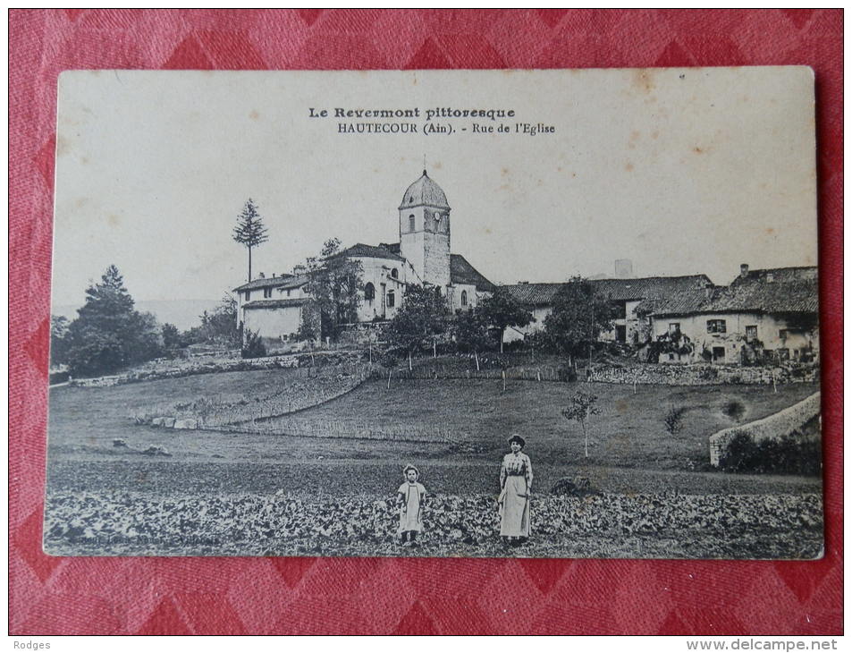 Dep 01 , Cpa HAUTECOUR , Rue De L'Eglise , Le Revermont Pittoresque (001) - Non Classés