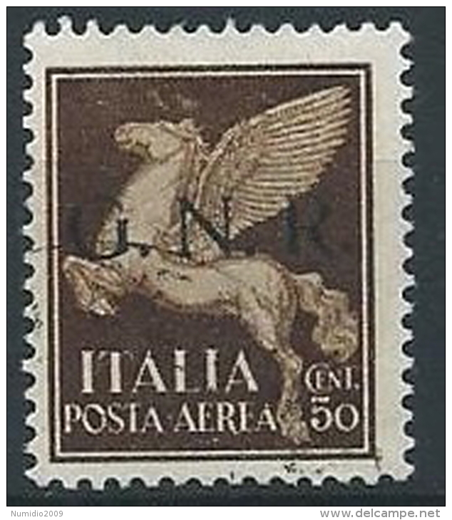 1944 RSI GNR USATO BRESCIA I TIPO POSTA AEREA 50 CENT - ED822 - Poste Aérienne
