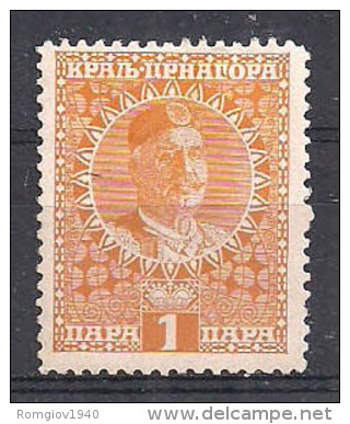 MONTENEGRO  1913 RE NICOLA I  YVERT 100 MLH VF - Montenegro